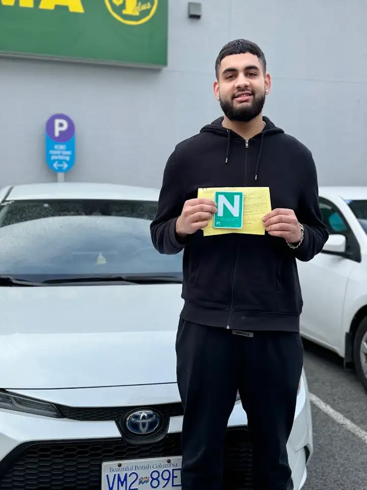 A Safe and Skill Driving School student after passing the road test